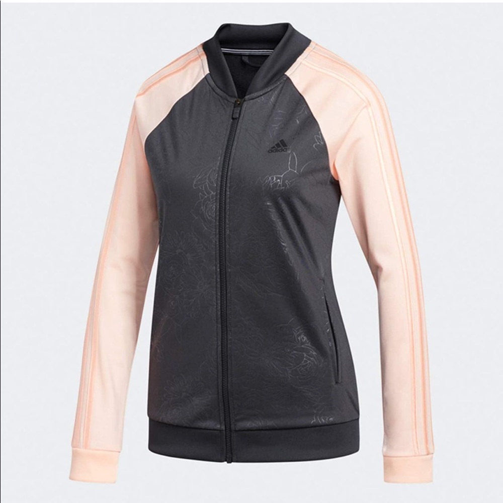 Adidas Floral Embossed Track Jacket | S